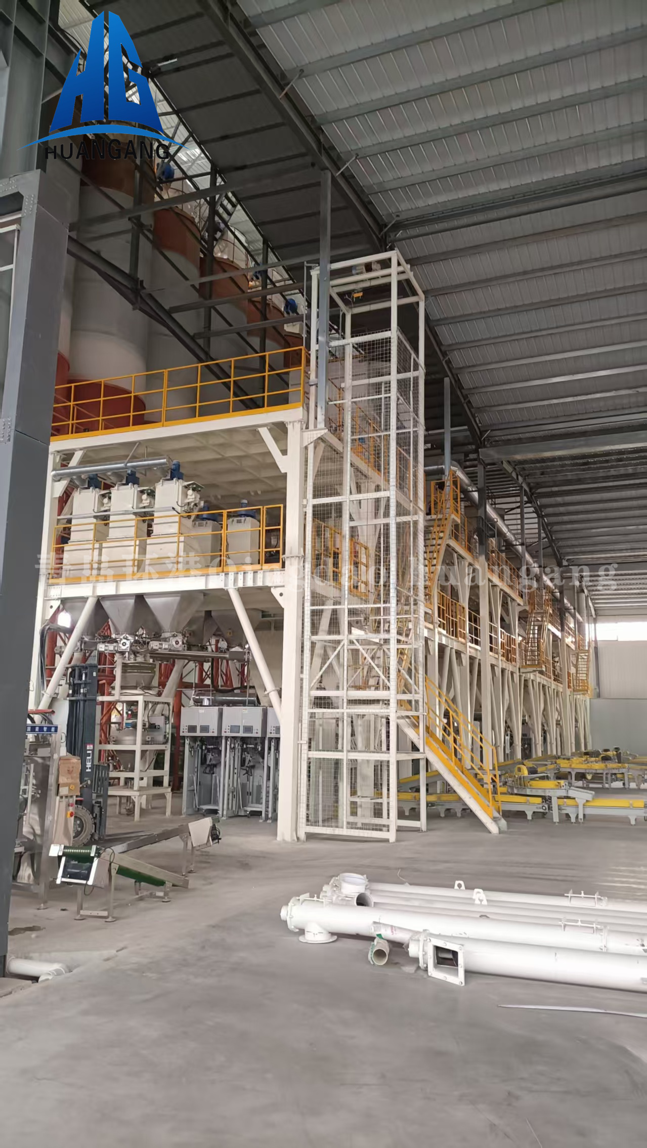 Dry-mixed mortar mixing station