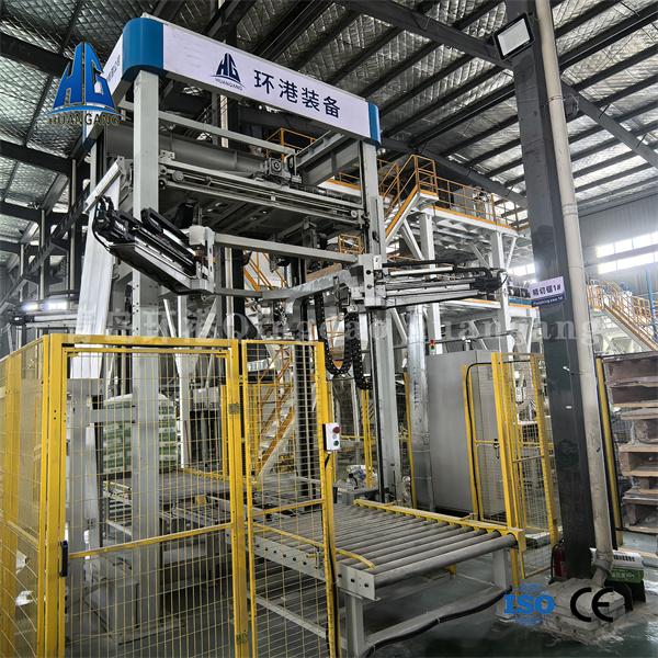 Mechanical hand palletizing line